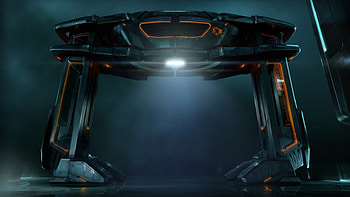 mech, feet, orange, lights, legs HD wallpaper