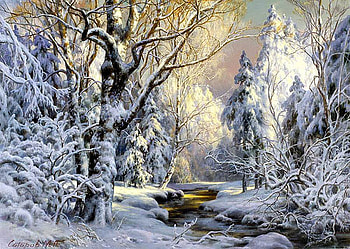 M. Satarov. Frost and sun, winter, painting, art, snow, m satarov, ice HD wallpaper