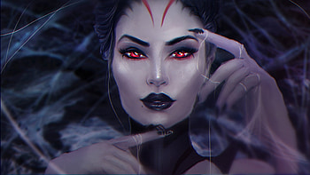 Elise League of Legends, Red Eyes HD wallpaper