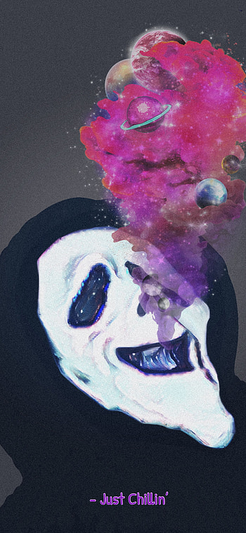 Scream smoking, movie, chillin, halloween, cool, ghostface, scream, smoke, 9:16 HD phone wallpaper