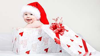Christmas Baby, baby, cute, christmas, child HD wallpaper