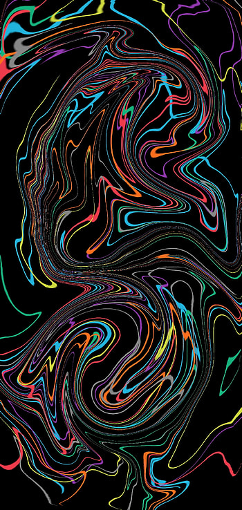 Colour Full lines, art, organism, black, colourful HD phone wallpaper