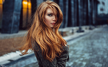 Unknown Model, babe, lady, model, redhead, woman HD wallpaper