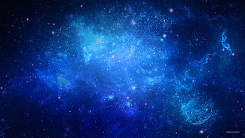 Blue Space with plantes and stars HD wallpaper