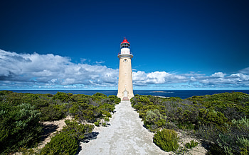 Lighthouse, kangaroo island, coast, blue sky, landscape, sunny day HD wallpaper