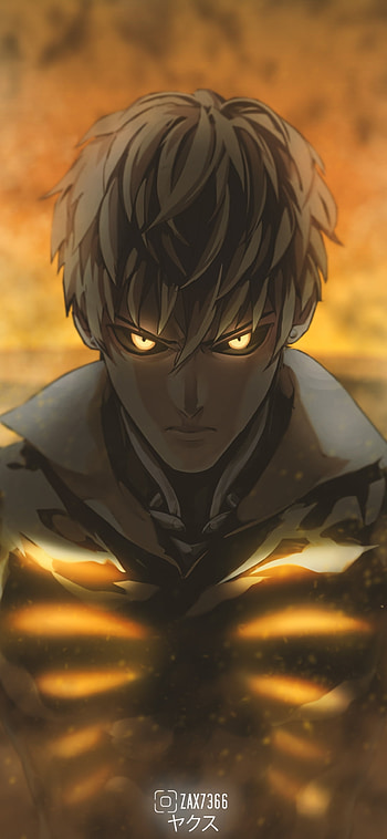 Genos, one punch man, edit, anime HD phone wallpaper
