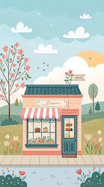 Charming Floral Shop , shop, spring, countryside HD phone wallpaper