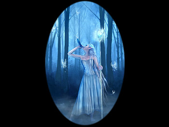 The Summoning, summoning, woods, fantasy, female HD wallpaper