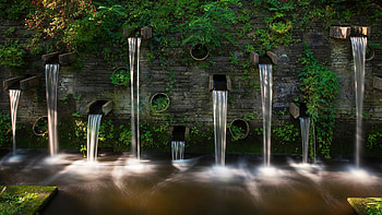 Waterfall, pool, water, pond HD wallpaper