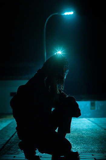 Night, Dark, Silhouette, Lamp, Lantern, Darkness HD phone wallpaper