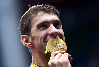 Michael Phelps, Olympic gold medals, Modern-day hero, Sport icon comparison HD wallpaper
