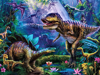 Dino Jungles F1C, animal, artwork, wide screen, wildlife, painting, art, dinosaurs, beautiful HD wallpaper