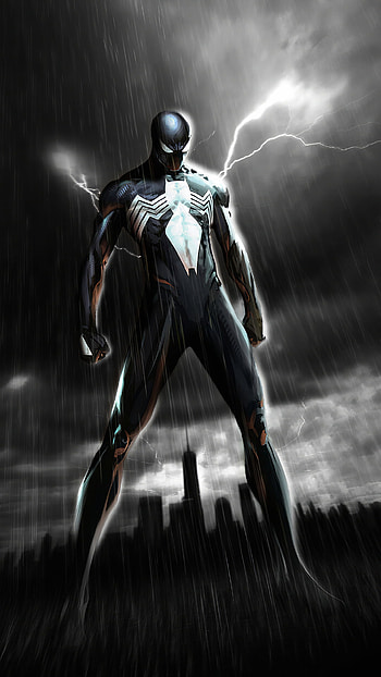 SPIDER, red, thor, art, ironman, black, spiderman, Avengers HD phone wallpaper