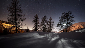 Night landscape, Geography HD wallpaper