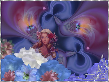 Moment in Time, fantasy, colors, peaceful, flowers, woman HD wallpaper
