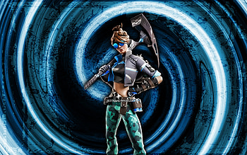 Wavebreaker, blue grunge background, Fortnite, vortex, Fortnite characters, Wavebreaker Skin, Fortnite Battle Royale, Wavebreaker Fortnite HD wallpaper