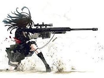 Sniper Girl Anime, Gun, Sniper, Girl, Assassin HD wallpaper
