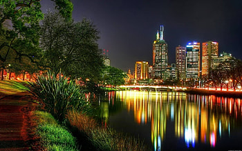 Landscape, Cities, Night HD wallpaper