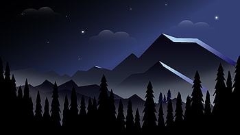 Night Mountains Minimalist , mountains, minimalism, minimalist, artist, artwork, digital-art, dark, black HD wallpaper