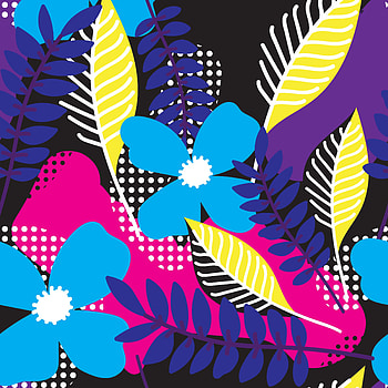 Leaves, flowers, colorful, art HD phone wallpaper