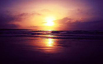 Beach Sunset, nature, sunset, beach HD wallpaper