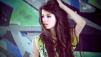 Girl Hands In Hair , girls, model HD wallpaper