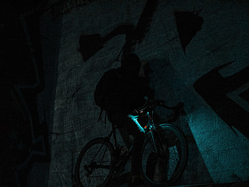 Dark, Silhouette, Darkness, Human, Person, Bicycle HD wallpaper