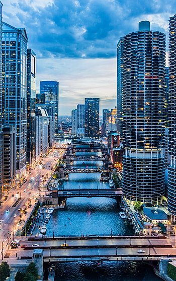 Man-made Chicago, Urban architecture, City landmarks, Modern marvels HD phone wallpaper