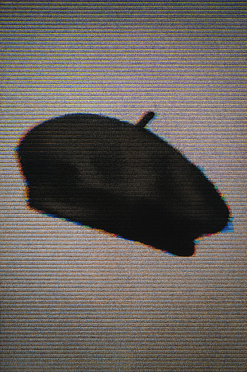 Beret on Static — Retro , hat, silhouette HD phone wallpaper
