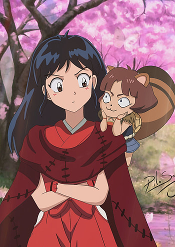 Kagome Higurashi, Inuyasha's loyal companion, Daughter of a priestess, Feisty archer HD phone wallpaper