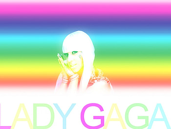 Lady Gaga, colorful, rainbow, singer, unique HD wallpaper