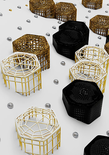 3D objects and shapes, abstract HD phone wallpaper
