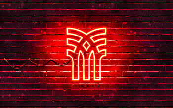 Fenchurch red logo, , red brickwall, Fenchurch logo, brands, Fenchurch neon logo, Fenchurch HD wallpaper