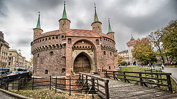 Krakow Barbican, Poland HD wallpaper