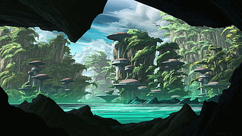 Art, Building, Rocks, Island, Sci-Fi, Fiction, That's Incredible HD wallpaper