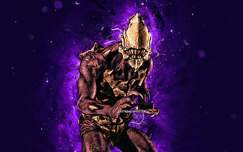 Oni, , violet neon lights, Mortal Kombat Mobile, fighting games, MK Mobile, creative, Mortal Kombat, Oni Mortal Kombat HD wallpaper