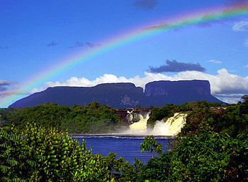 Rainbow At Waterfall, cool HD wallpaper