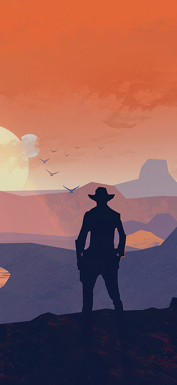 Red Dead Redemption 2, Cowboy lifestyle, background, High definition beauty HD phone wallpaper