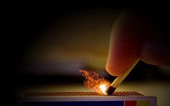 Fire, Macro, Hand, Fingers, Matches HD wallpaper