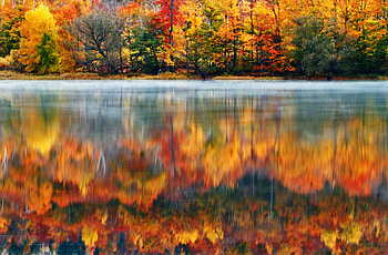 New England, Autumnal lake, Klaus Brandstaetter graphy HD wallpaper