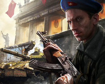 Army_Soldier_of_Fatherland_Defenders, army, gun, flag, people, fire HD wallpaper