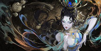 Fantasy girl, frumusete, art, fantasy, tuanhua ruihua, luminos, girl, kuishi xu HD wallpaper