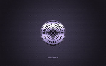 Racing Louisville FC, American soccer club, NWSL, purple logo, purple carbon fiber background, football, Kentucky, USA, Racing Louisville FC logo HD wallpaper