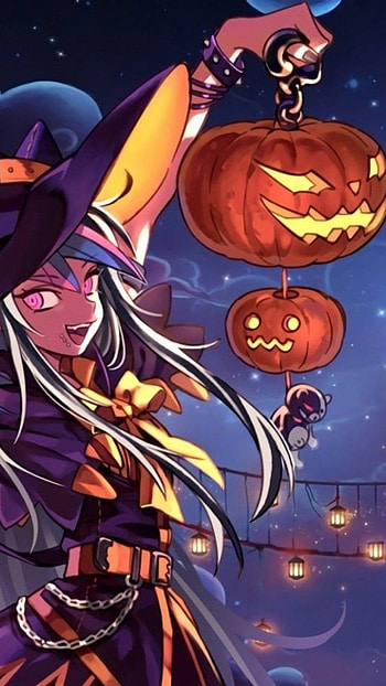 Anime halloween night, anime HD phone wallpaper