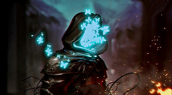 Transformation, magic, butterfly, fantasy, dark HD wallpaper