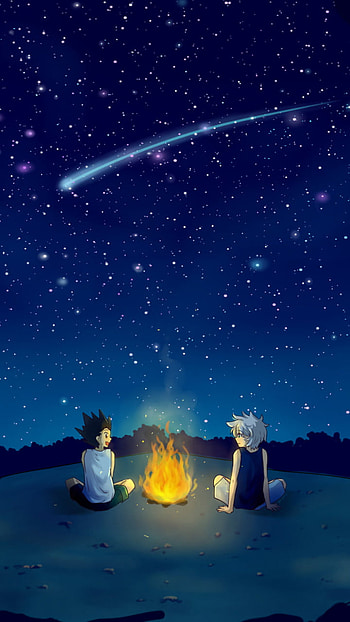 Hunter x Hunter Nightscape: Gon & Killua’s Stargazing, Gon css, Killua Zoldyck, Anime, Hunter x Hunter HD phone wallpaper