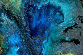 Bluish artwork, texture, abstraction HD wallpaper