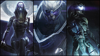 Video Game - Mass Effect Tali'Zorah Garrus Vakarian Legion (Mass Effect) HD wallpaper