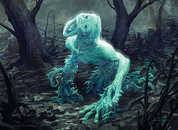 zombie, spirit, horror, wizards of coast, grave, forest, dark HD wallpaper