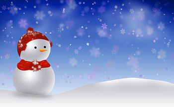 Holidays, Snow, Snowflakes, Snowman, Snowdrift HD wallpaper